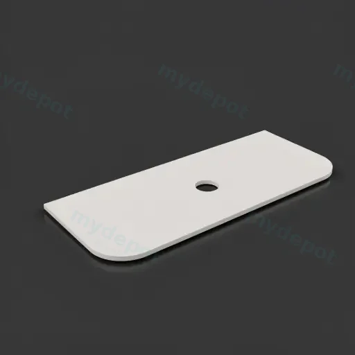 1205X505X20mm Blanco White(WG034) Zero Silica Engineer Curve Stone Top