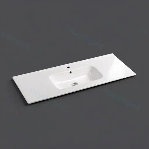 1210*460*175mm Gloss White Kliff Fine Ceramic Counter Top