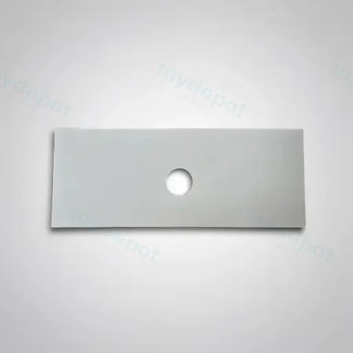 1205x465x15mm Luna White Zero Silica Quartz Square Corner Stone Top