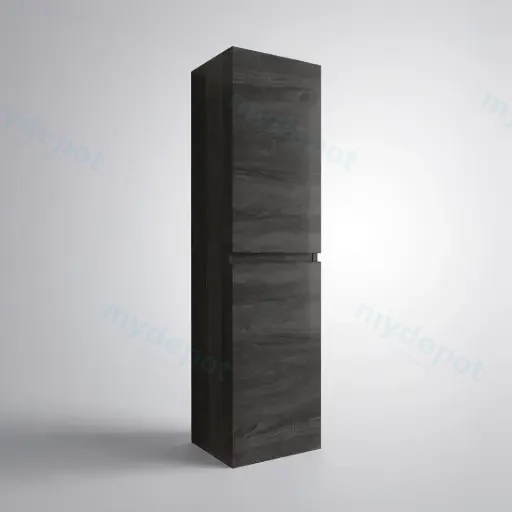 1350mm Dark Grey MDF 2 Doors Tall Boy Vanity