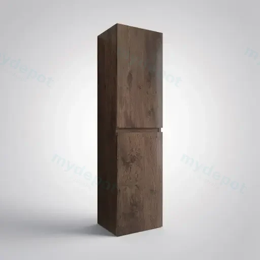 1350mm Dark Oak MDF 2 Doors Tall Boy Vanity