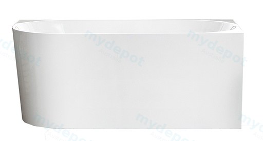 1400X750X600mm Gloss White Bingie Skirt Bath Right Coner None Overflow 40mm Waste+Pipe Supplied