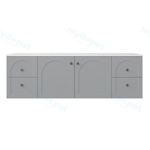 1490*455*470mm Matte Grey Chester Federation Wall Hung PVC Cabinet