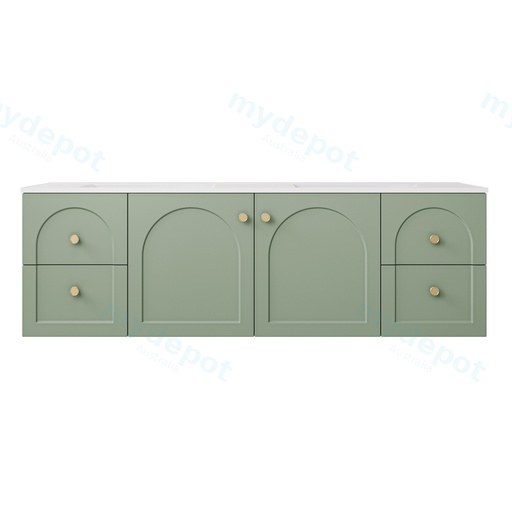 1490*455*470mm Olive Green Chester Federation Wall Hung PVC Cabinet