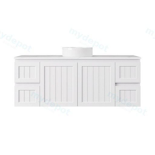 1490*455*560mm Matte White Archill Federation Wall Hung Ensuite PVC Cabinet
