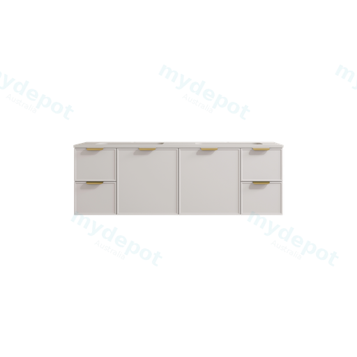 1490*455*560mm Matte White Madura Federation Wall Hung PVC Cabine
