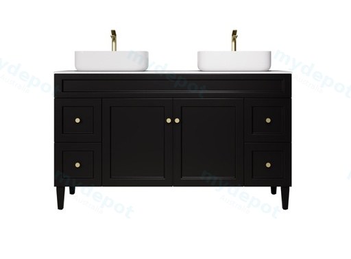 1490X455X860 Matte Black Harold Federation Free Standing PVC Cabinet