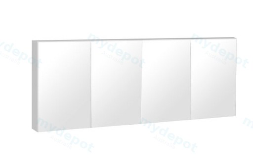 1500*150*750mm Pvc White Shaving Cabinet Four Doors