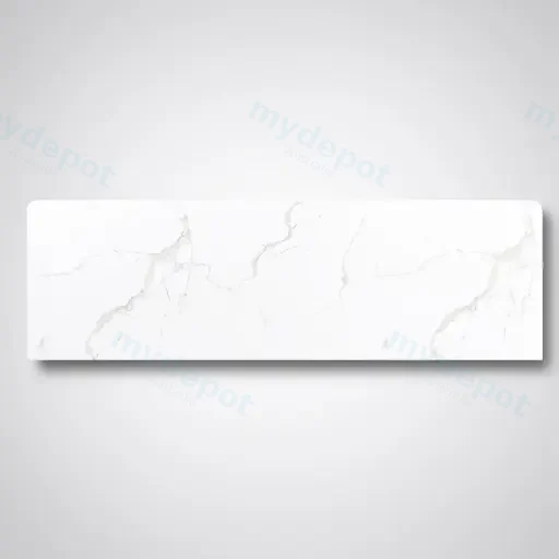 1500x465x15mm White Marble Look Sintered Stone Top Benchtop