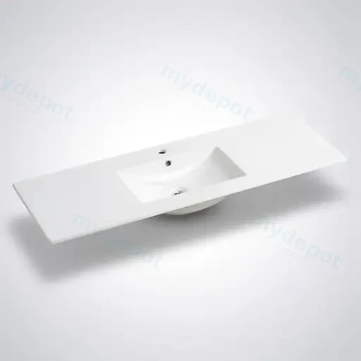 1500Lx460Dx180HMM NANA Gloss White Thin Edge Ceramic Top