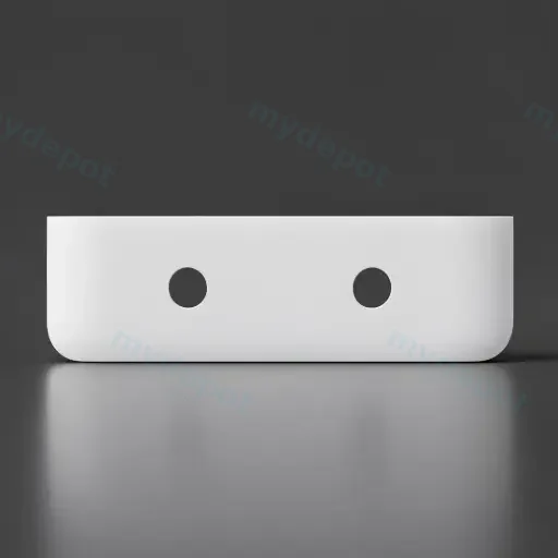 1504x462x15mm White Zero Silica Quartz Round Corner Stone Top