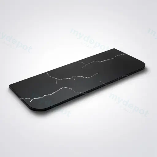 1505X505X12mm Calacatta Night Solid Surface Curve Stone Top