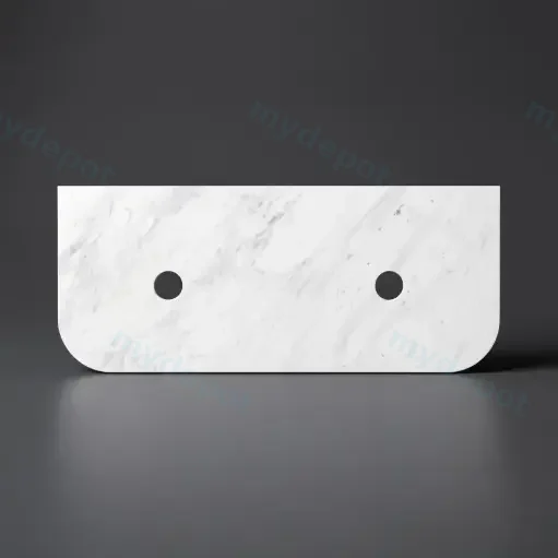 1505X505X18mm Carrara White Marble Curve Stone Top