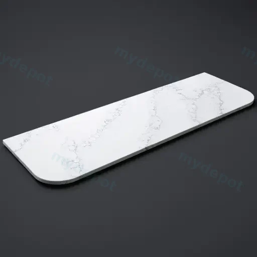 1505X505X20mm Calacatta White (WG486) Zero Silica Engineer Curve Stone Top