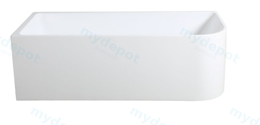1700X730X510mm Gloss White Clayton Free Standing Bath Left Corner None Overflow 40mm Waste+Pipe Supplied