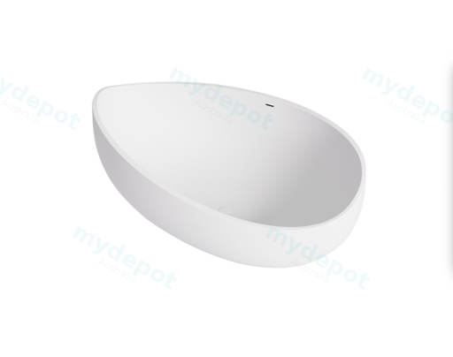 1800X1100X620mm Matt White Waverton Soild Surface Bath Integrated Overflow,40mm Waste And Pipe Included