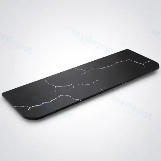 1805X505X12mm Calacatta Night Solid Surface Curve Stone Top