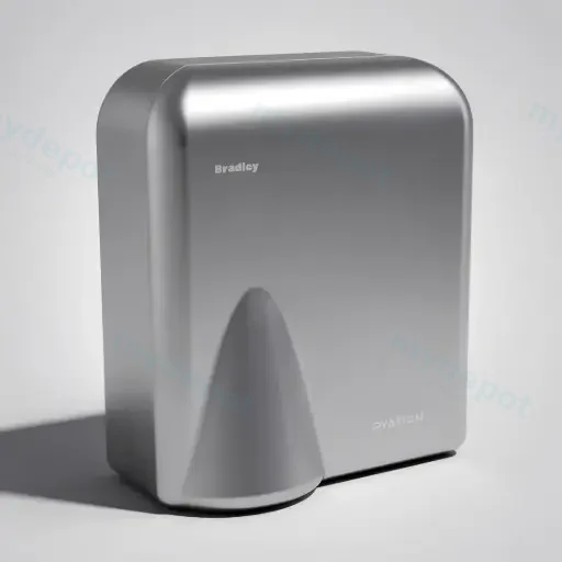 225WX282H X160Dmm Bradley Australia Map Auto Satin SS Hand Dryer