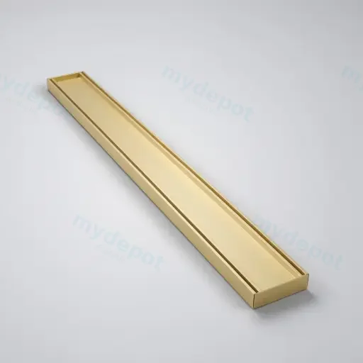 300*100*26mm Lauxes Aluminium Slimline Tile Insert Matte Yellow Gold