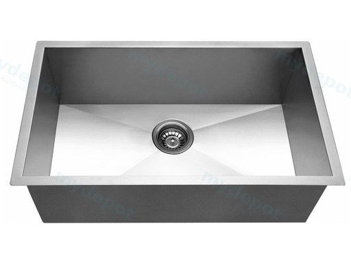 304 Stainless Steel Hand-made Single Bowl Kitchen Sink(Round Edges) 762*457*254mm