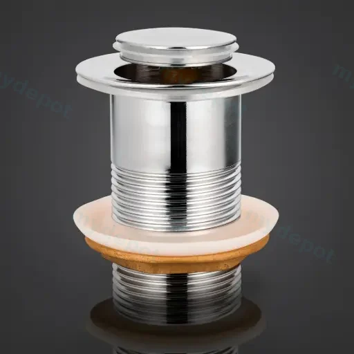 32mm/40mm Chrome Solid Brass Basin Pop Up Waste NO Overflow