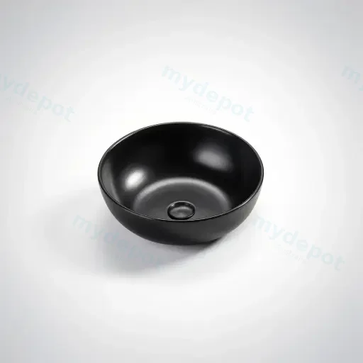 350*350*140mm Matt Black Above Counter Basin