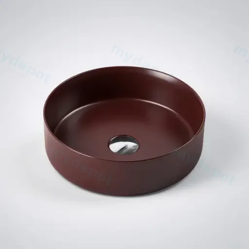 355*355*120mm Sasso Cappuccino Above Counter Round Basin
