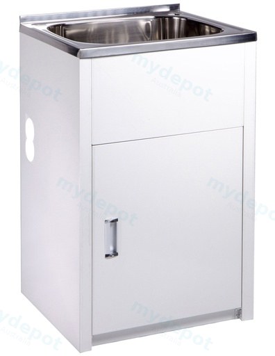 35L Laundry Tub with Cabinet with Side Hole(35L - Colorbond)