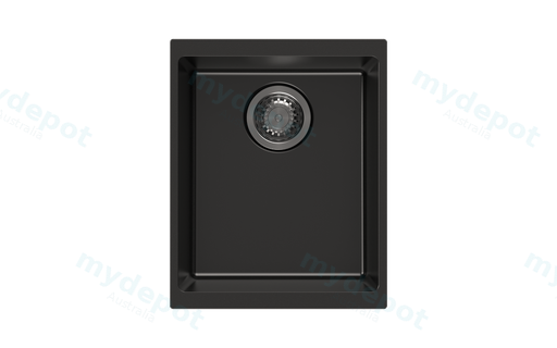 370*460*200mm Carysil Black Single Bowl Granite Kitchen/Laundry Sink Top/Flush/Under Mount