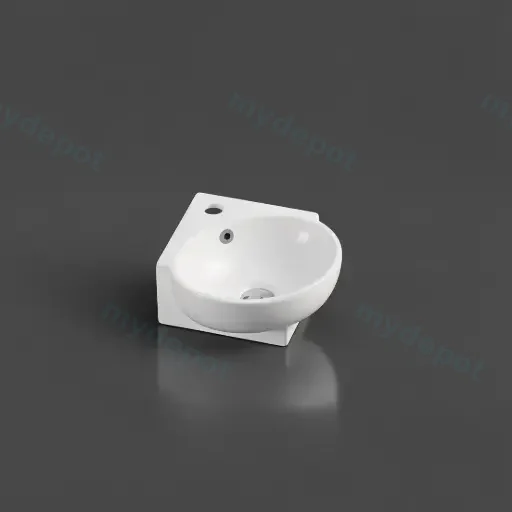 390*365*130mm Mini 39 Compact Wall-Hung Corner Basin
