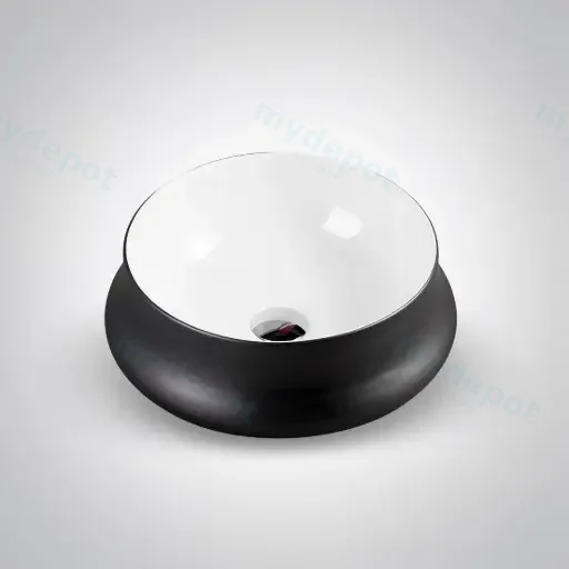 400*400*150mm Trier 32 Counter-Top Circular Nero Grey Basin
