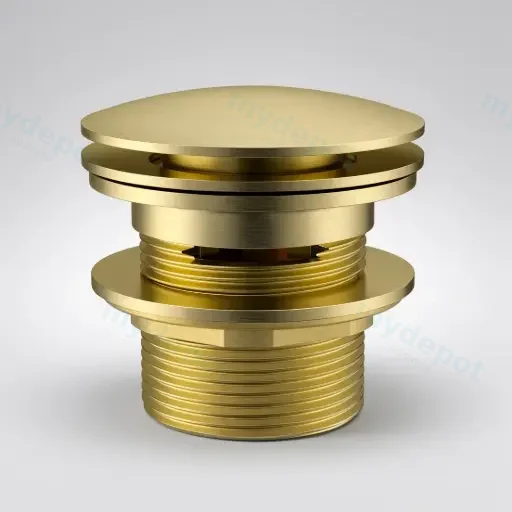 40mm Bath Pop-Up Plug With Removabel Waste With Overflow Brushed Gold