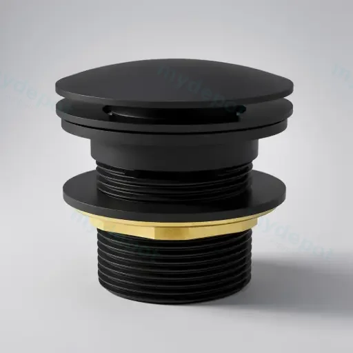 40mm Bath Pop-Up Plug With Removabel Waste With Overflow Matt Black