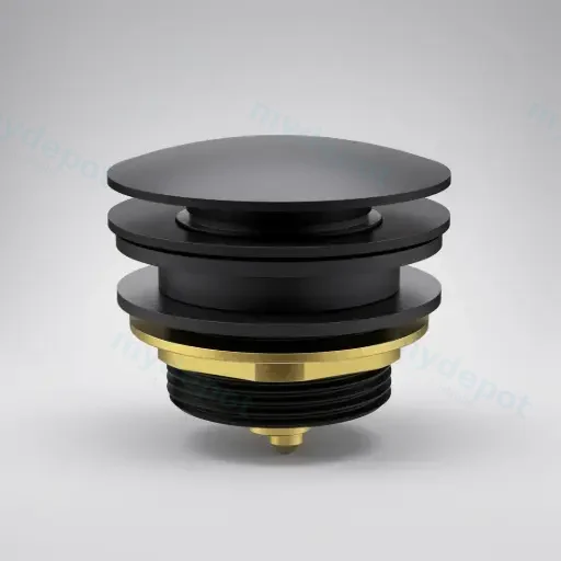 40mm Bath Pop-Up Plug With Removabel Waste No Overflow Matt Black