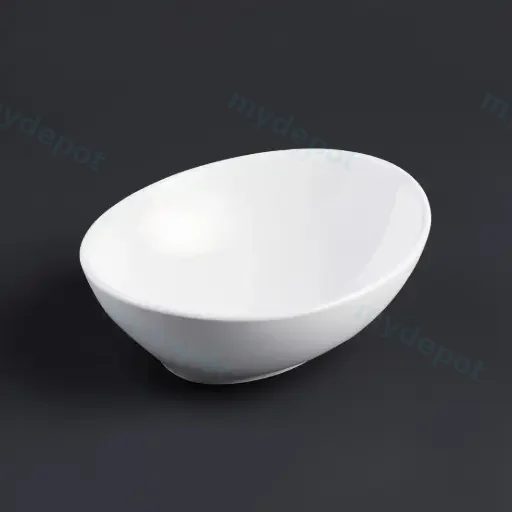 410x340x145mm Oval Gloss White Ceramic Above Counter Basin Non-overflow