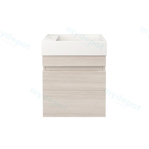 420X250X500mm Camden Modern Wall Hung Cabinet Coastal Oak,Soft Closing Finger Pull Doors