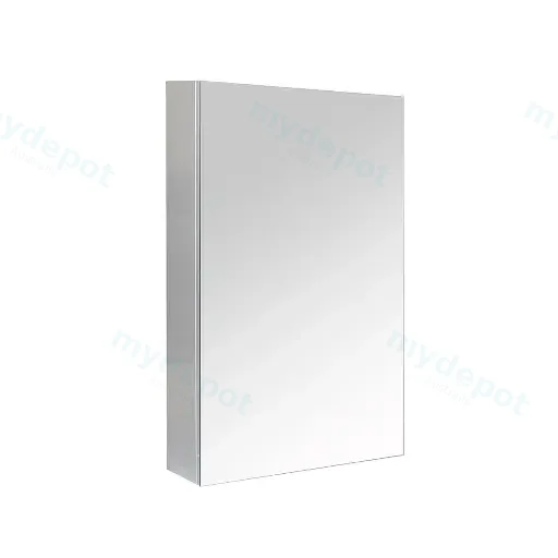 450mm Gloss White MDF 1 Door Left Hand Side Pencil Edge Shaving Cabinet
