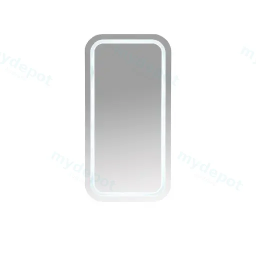 450x900x160mm Matt White Athena LED Square PVC Shaving Cabinet Single Door
