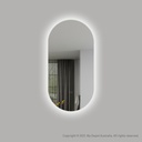 450×900mm Oval 3 Color Backlit LED Mirror With Touchless Sensor Switch