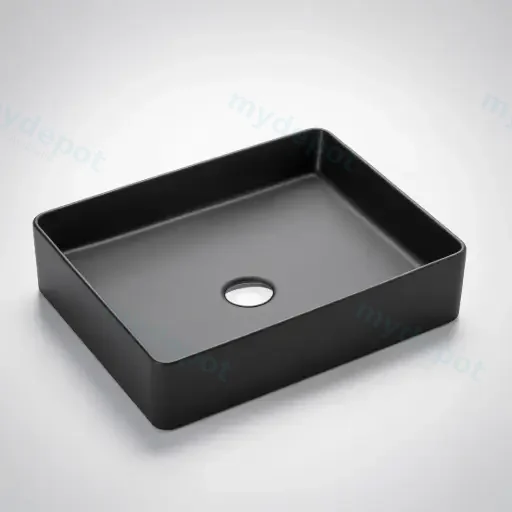 470*360*110mm Etna Nero Grey Above Counter Rectangular Basin