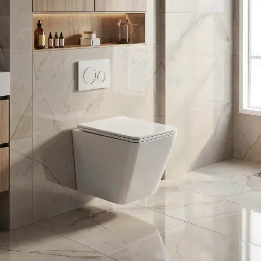 490*345*355mm Enox66 Wall Hung Pan Rimless With Thick Uf Seat Cover