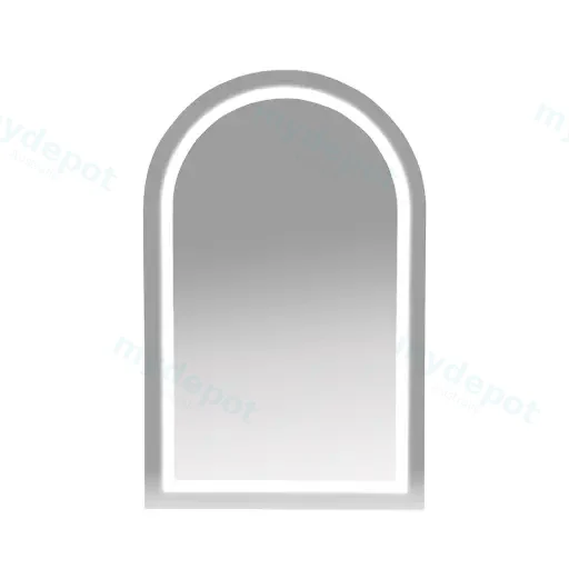 500x900x160mm Matt White Athena LED Arch Shaving Cabinet Single Door