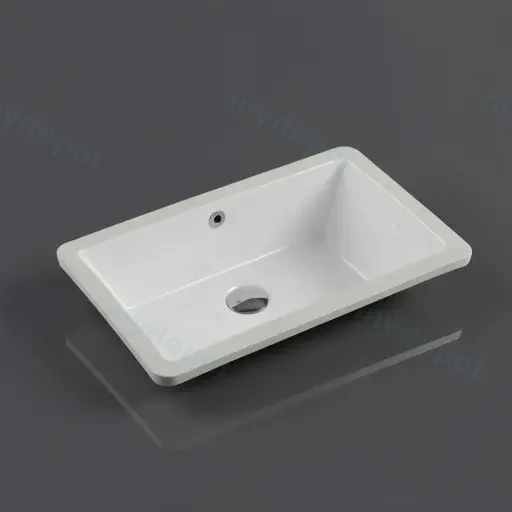525*340*175mm Undermount Rectangular Basin With Mixer Hole