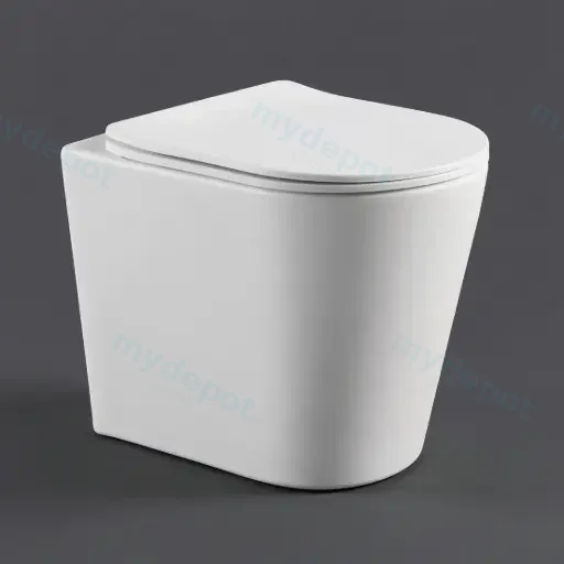 545*360*140mm Gloss White Acadia Tornado Rimless Wall Faced Floor Pan