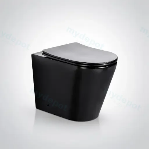 545*360*140mm Matte Black Acadia Tornado Rimless Wall Faced Floor Pan