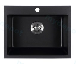 550*440*205mm Cora Black Granite Sink