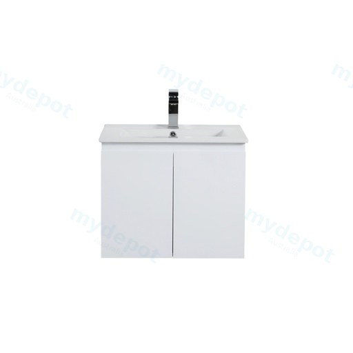 590*455*480mm Gloss White Alpha Wall Hung PVC Vanity