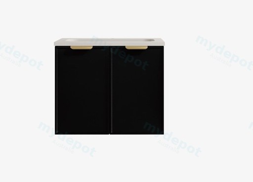 590*455*560mm Matte Black Madura Federation Wall Hung PVC Cabinet
