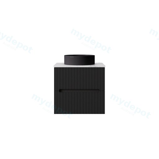 590*455*540mm Matte Black Cabarita Morden Wall Hung PVC Cabinet