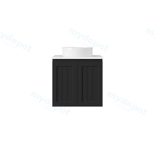 590*455*560mm Matte Black Archill Federation Wall Hung Ensuite PVC Cabinet
